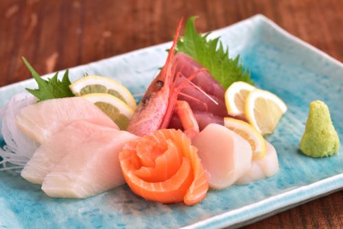 assorted sashimi